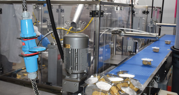 MELTRIC Cord Drop on Food Packaging Line