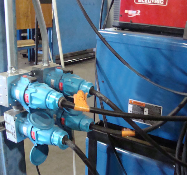 power distribution to welder