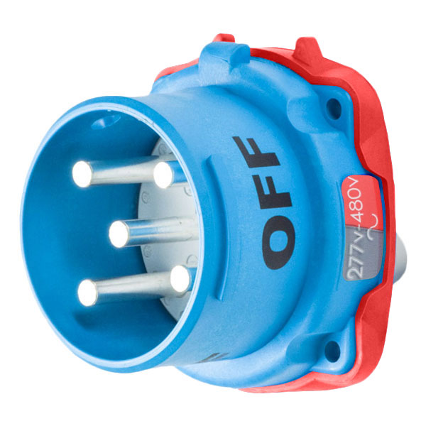 DR100 INLET POLY BLUE SIZE 4 TYPE 4X IP 69 3P+N+G 100A 277/480 VAC 60 Hz NO AUX